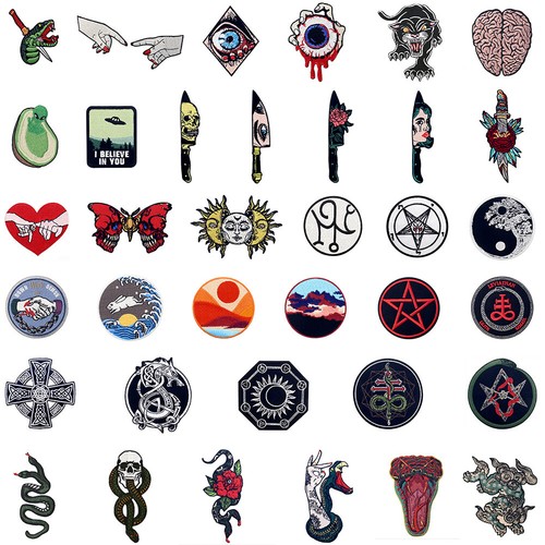 Iron sew patches lots - sew, on