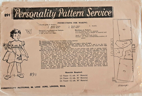 Vintage sewing pattern - sewing,