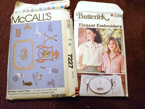 Vintage embroidery motifs - vintage,