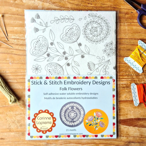 Stick and stitch flowers - stitch,